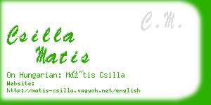 csilla matis business card